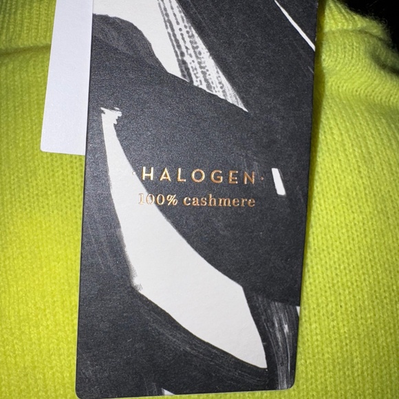 Halogen Neon Yellow Cashmere Turtleneck (NWT) - Picture 6 of 6